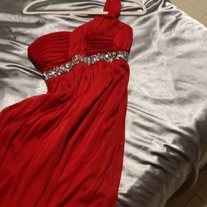 Red Long prom dress